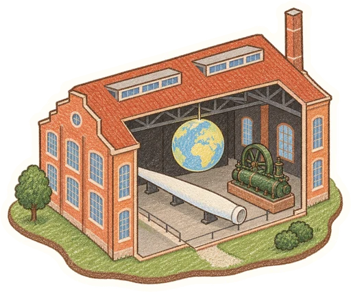 Science centrum Alternátor, kreslená vystřihovánka