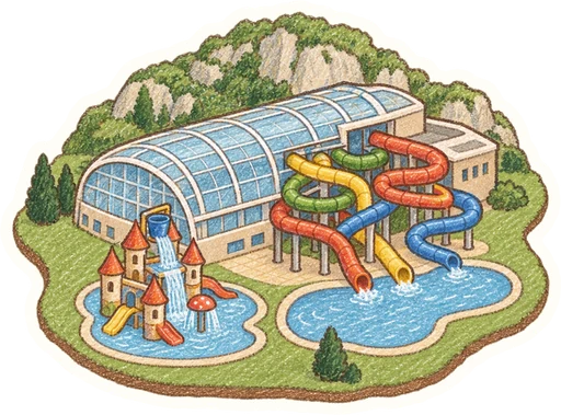 Aqualand Moravia, kreslená vystřihovánka
