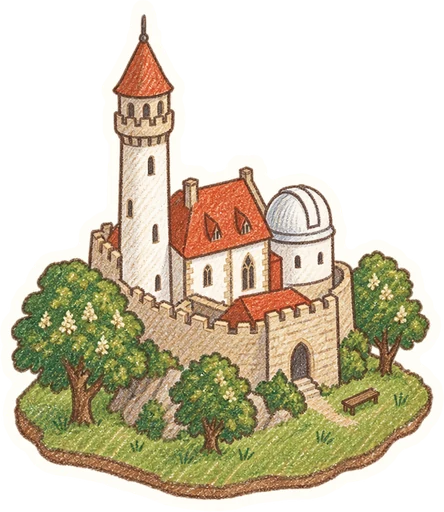 Hrad Hněvín, kreslená vystřihovánka