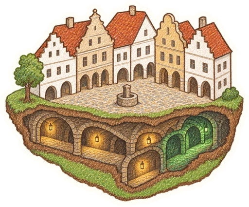 Jihlavské podzemí, kreslená vystřihovánka