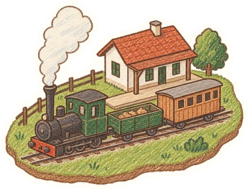 Kolínská řepařská drážka, kreslená vystřihovánka