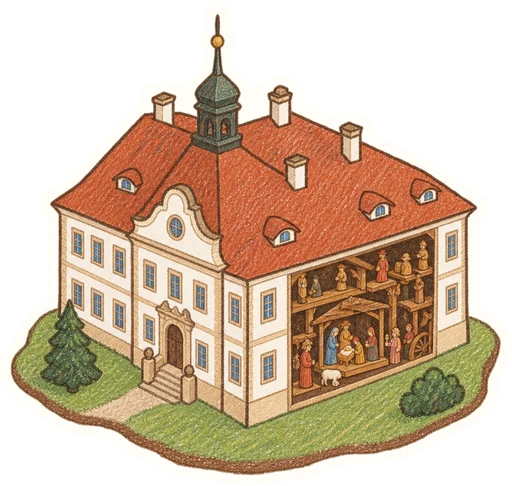 Krkonošské muzeum Jilemnice (zámek), kreslená vystřihovánka