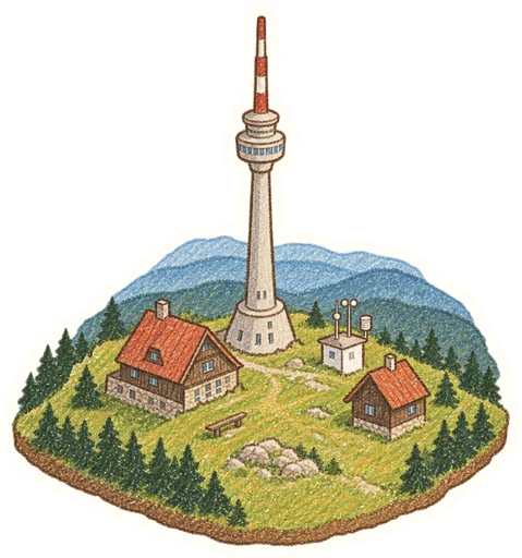Lysá hora, kreslená vystřihovánka