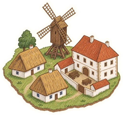 Muzeum v přírodě Rymice, kreslená vystřihovánka