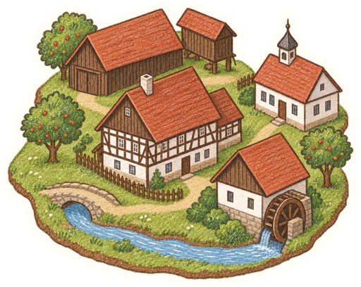 Muzeum v přírodě Zubrnice, kreslená vystřihovánka
