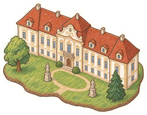 Zámek Dětenice, kreslená vystřihovánka