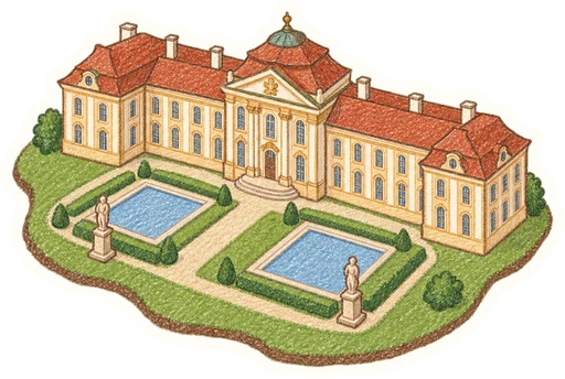 Zámek Slavkov – Austerlitz, kreslená vystřihovánka