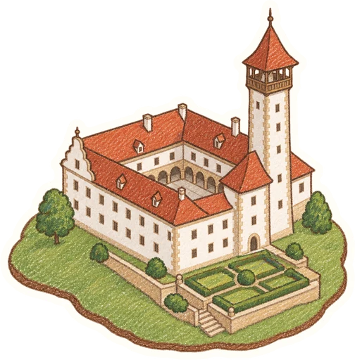 Zámek Vsetín – Muzeum regionu Valašsko, kreslená vystřihovánka