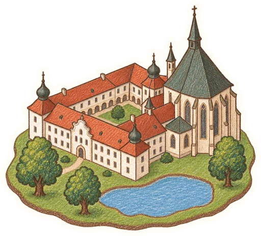 Zámek Žďár nad Sázavou a Muzeum nové generace, kreslená vystřihovánka