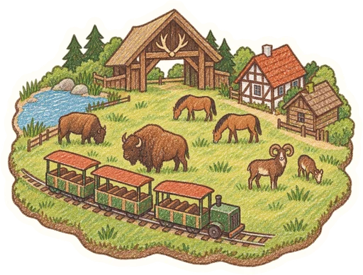 Zoopark Chomutov, kreslená vystřihovánka